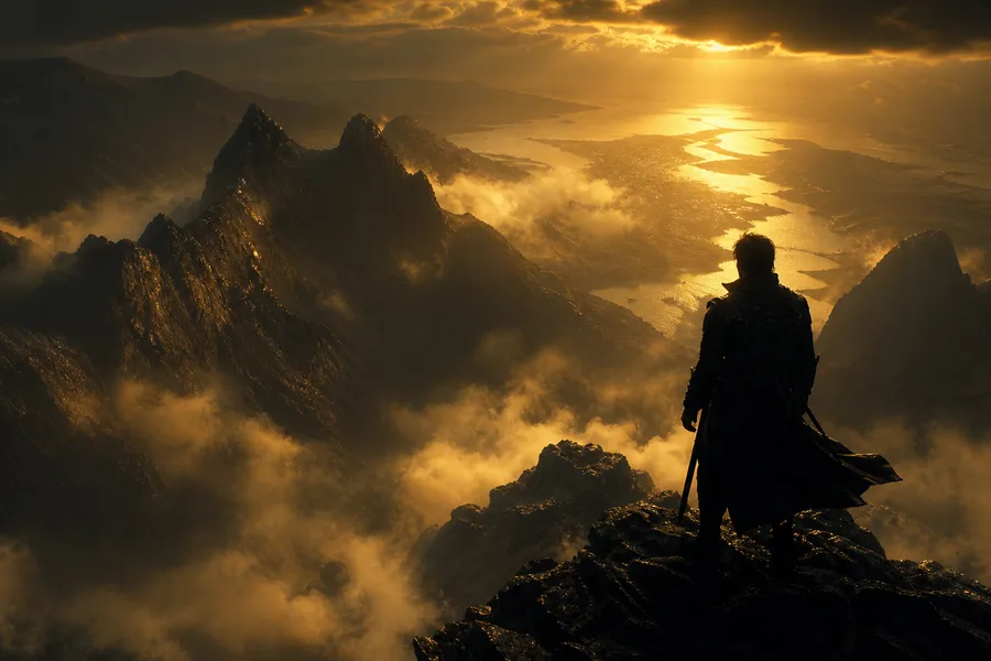Action Movie Hero Silhouette At Sunset Without Logos Movie Wallpaper 2 4K 4