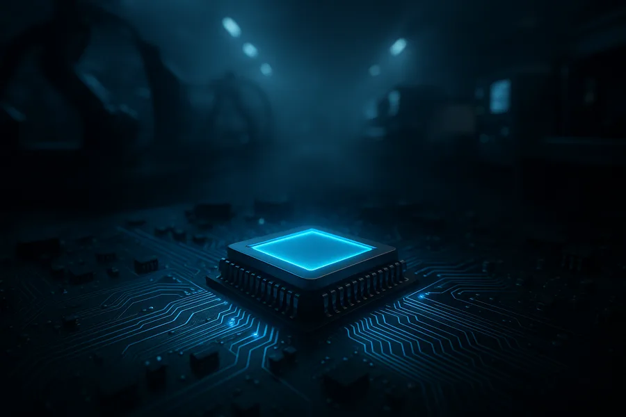 AI Processor Chip Futuristic Render Electronics Wallpaper 16 4K