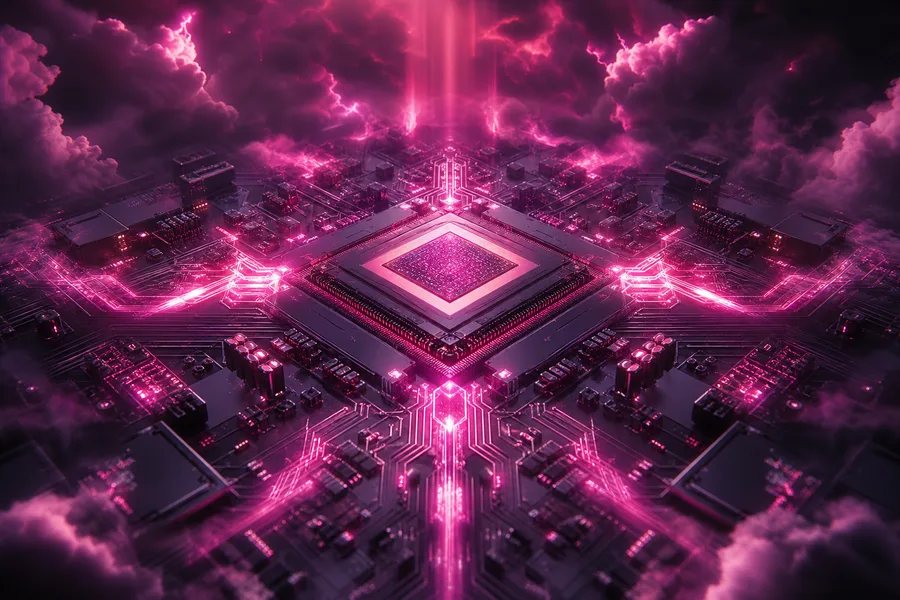 AI Processor Chip Futuristic Render Electronics Wallpaper 8 4K 5