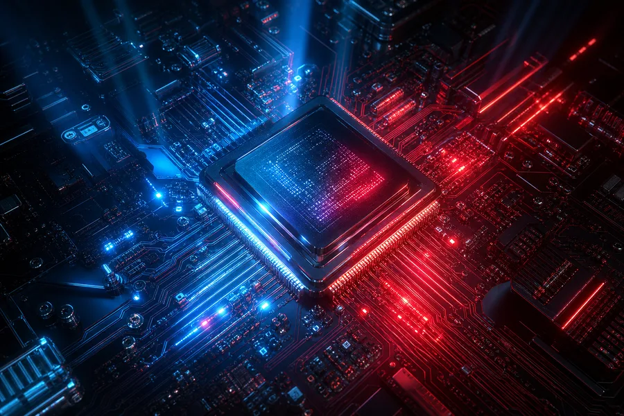 AI Processor Chip Futuristic Render Electronics Wallpaper 8 4K 6