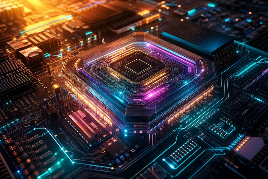 AI Processor Chip Futuristic Render Electronics Wallpaper 8 4K 9