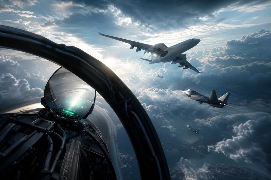 Airplane Cockpit View Above Clouds Airplanes Wallpaper 6 4K 13