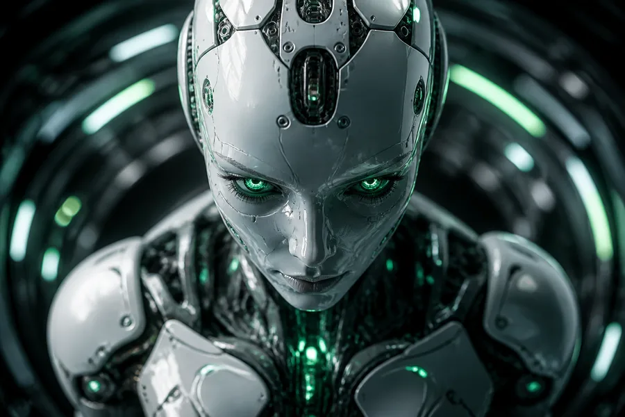 Android Face Closeup With Glowing Eyes Robots Wallpaper 5 4K 13