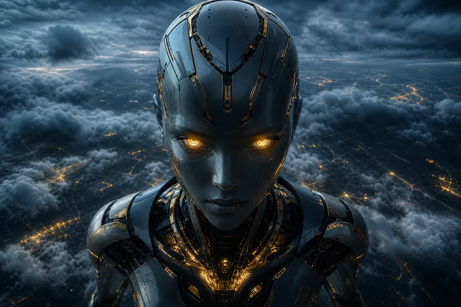 Android Face Closeup With Glowing Eyes Robots Wallpaper 5 4K 14