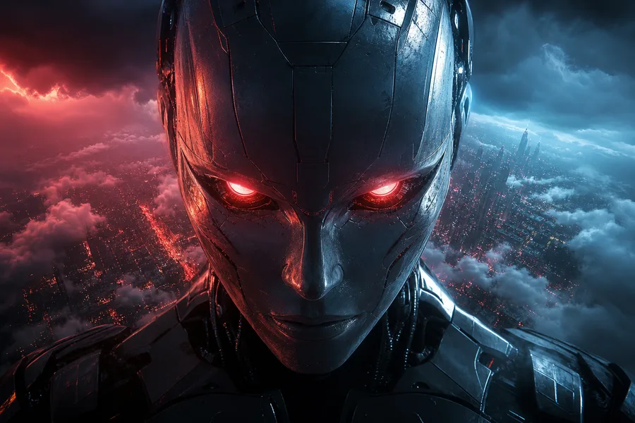 Android Face Closeup With Glowing Eyes Robots Wallpaper 5 4K 7