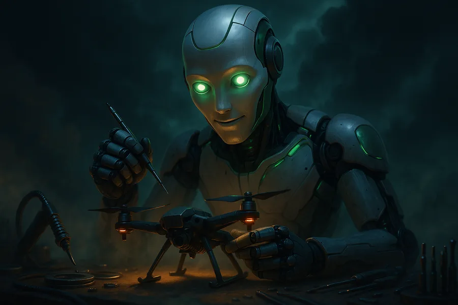 Android Face Closeup With Glowing Eyes Robots Wallpaper 5 4K