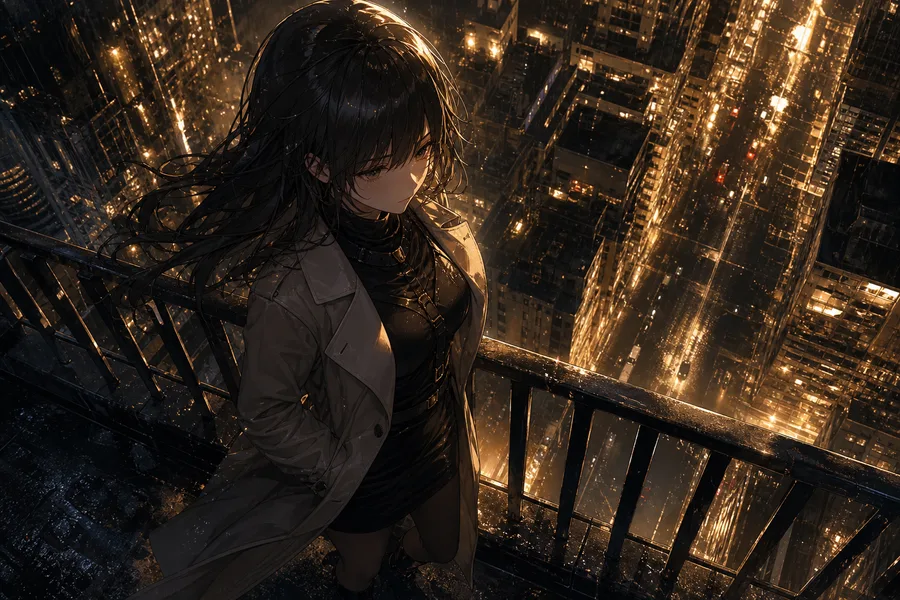 Anime City Street In Rain At Night Anime Wallpaper  19 4K