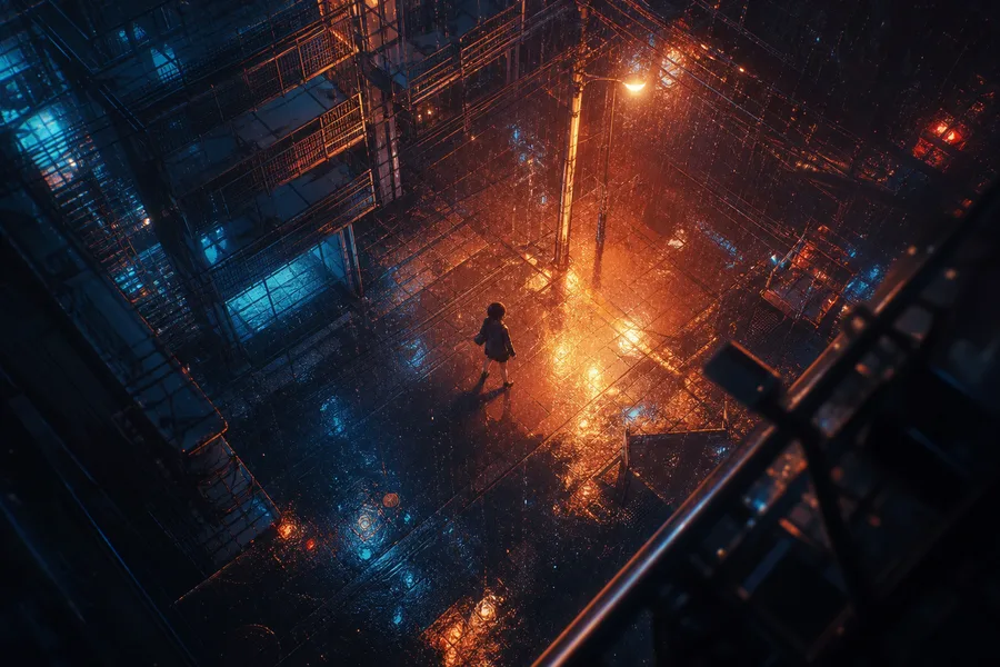 Anime City Street In Rain At Night Anime Wallpaper 3 4K 15