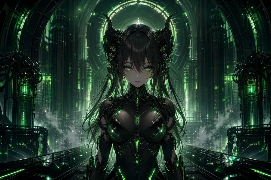 Anime Cyberpunk Girl With Neon Lights Anime Wallpaper 5 4K 13