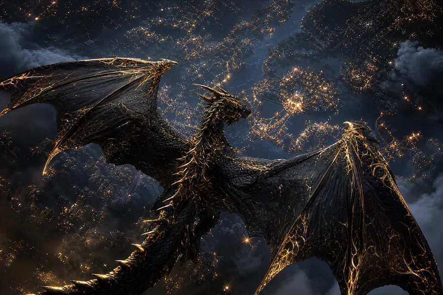 Anime Dragon Flying Over Valley Anime Wallpaper 15 4K 6
