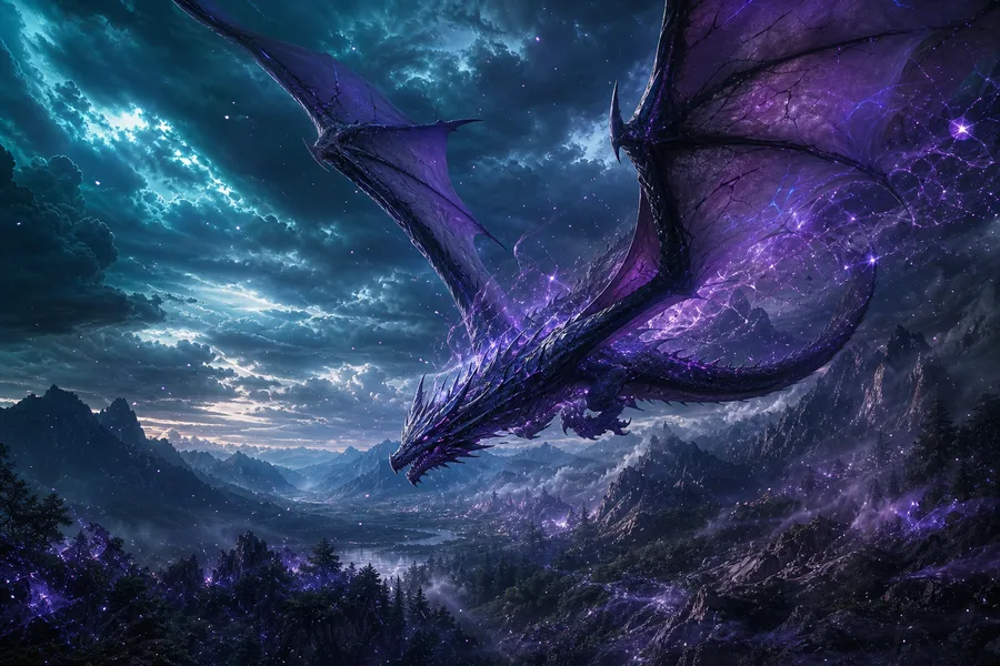 Anime Dragon Flying Over Valley Anime Wallpaper 23 4K 4