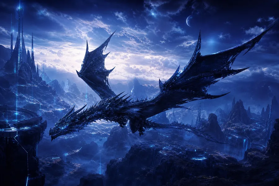Anime Dragon Flying Over Valley Anime Wallpaper 7 4K 12