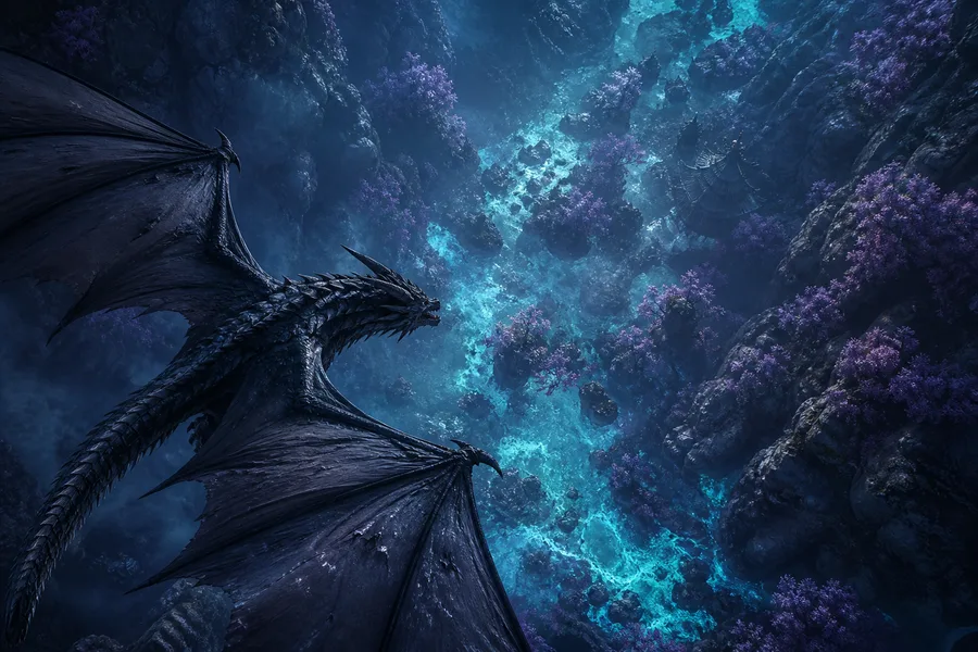 Anime Dragon Flying Over Valley Anime Wallpaper 7 4K 9