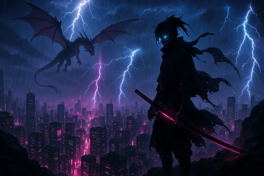 Anime Dragon Flying Over Valley Anime Wallpaper 7 4K