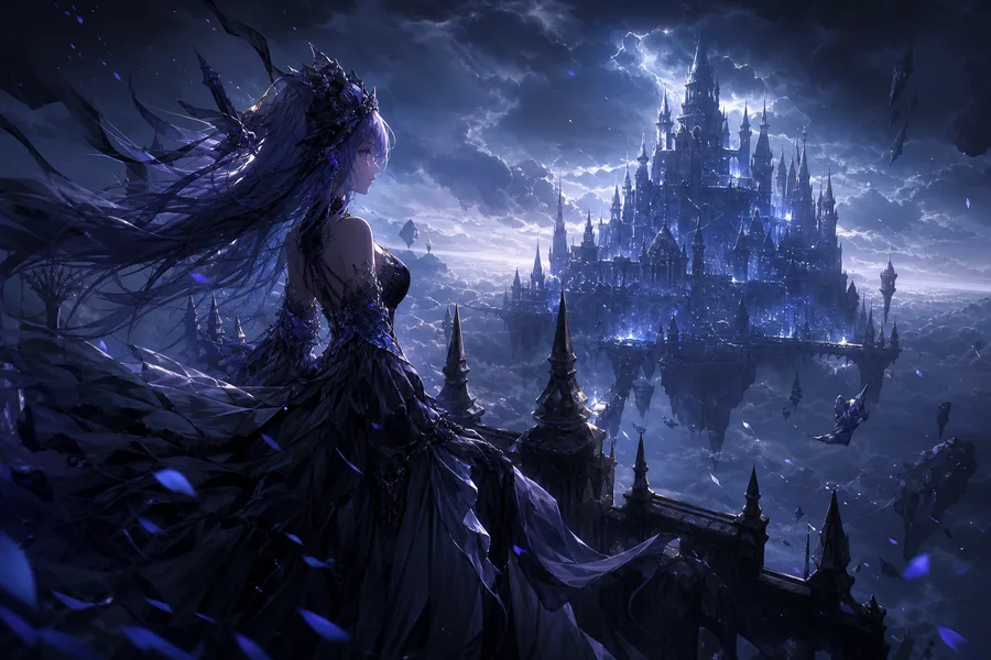 Anime Fantasy Castle Floating In Clouds Anime Wallpaper 12 4K 4