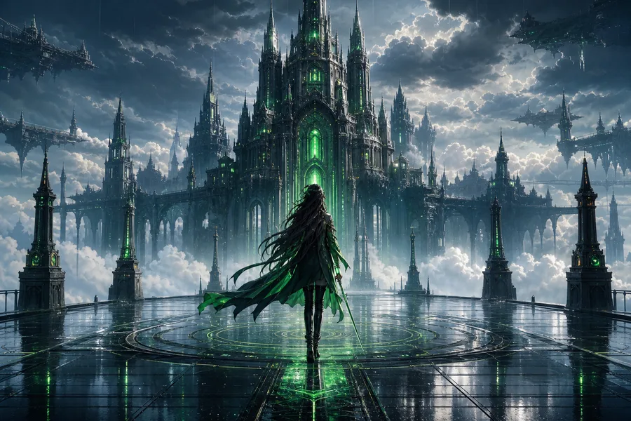Anime Fantasy Castle Floating In Clouds Anime Wallpaper 12 4K 5