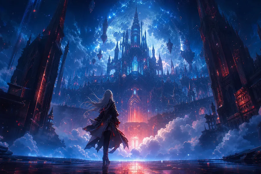 Anime Fantasy Castle Floating In Clouds Anime Wallpaper 12 4K 6