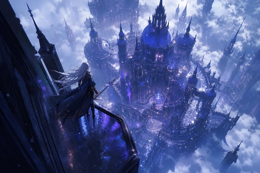 Anime Fantasy Castle Floating In Clouds Anime Wallpaper 4 4K 11