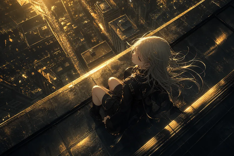 Anime School Rooftop Sunset Anime Wallpaper 14 4K 5