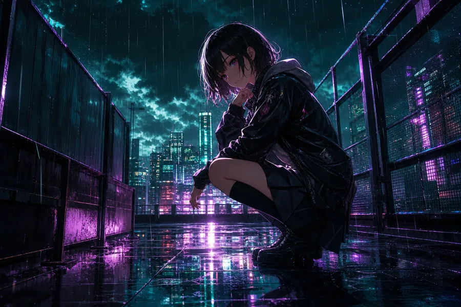 Anime School Rooftop Sunset Anime Wallpaper 22 4K 3