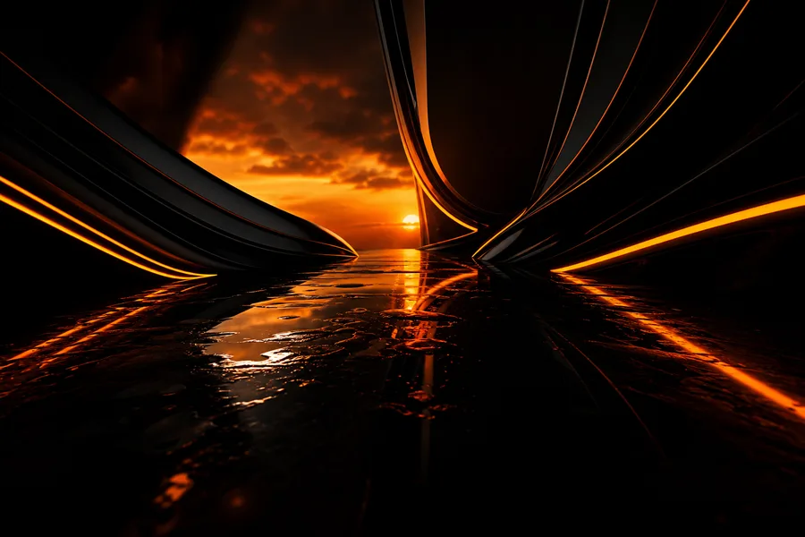 Black Amoled Neon Abstract Lines Amoled Wallpaper  1 4K