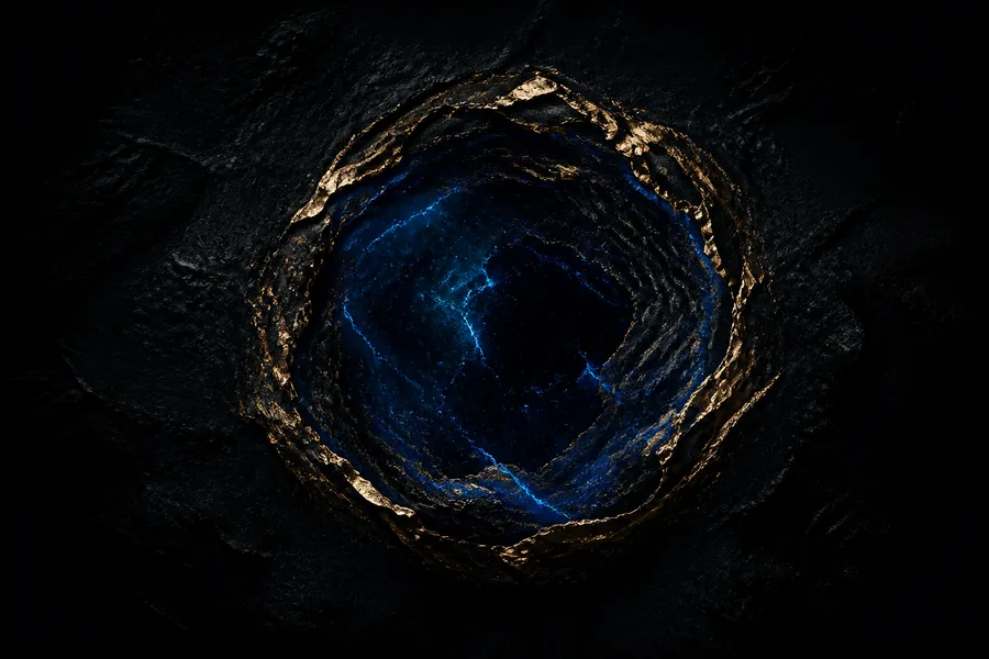 Black Background Blue Neon Shape Amoled Wallpaper  6 4K