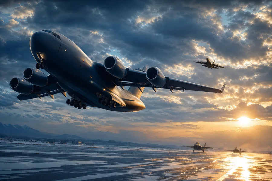 Cargo Airplane Taking Off During Golden Hour Airplanes Wallpaper 5 4K 14