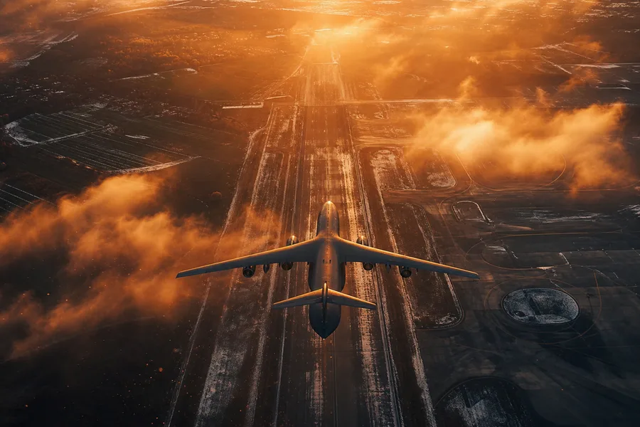 Cargo Airplane Taking Off During Golden Hour Airplanes Wallpaper 5 4K 4