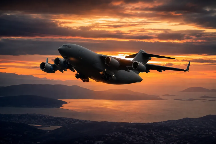 Cargo Airplane Taking Off During Golden Hour Airplanes Wallpaper 5 4K