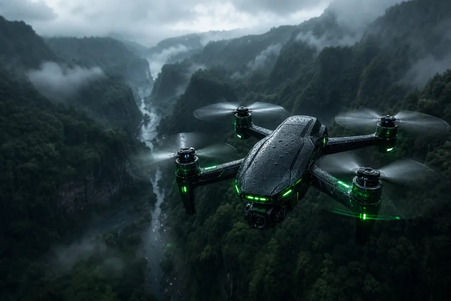 Cinematic Drone Above Forest Valley Drone Wallpaper 4 4K 10