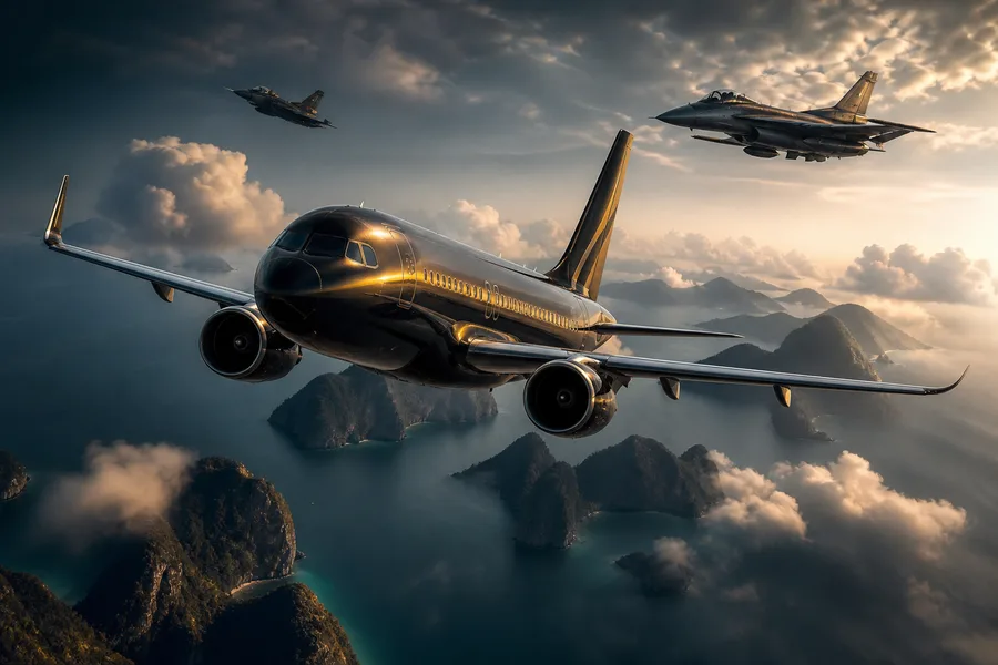 Commercial Airliner Above Tropical Islands In Clear Blue Sky Airplanes Wallpaper 2 4K 15