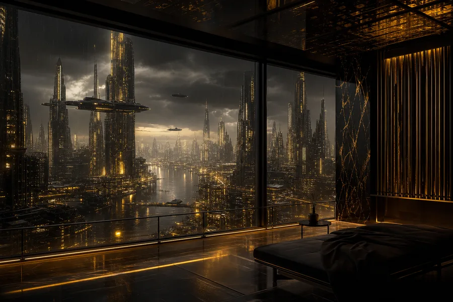 Cyberpunk Apartment Window View Cyberpunk Wallpaper  14 4K