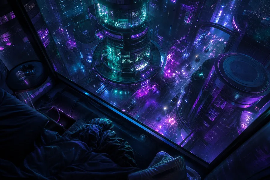 Cyberpunk Apartment Window View Cyberpunk Wallpaper 14 4K 2