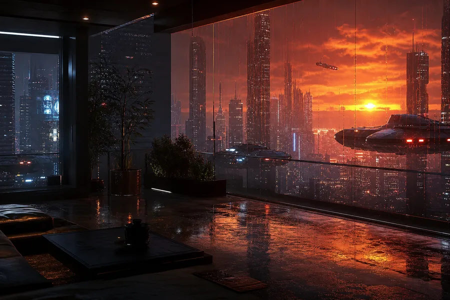 Cyberpunk Apartment Window View Cyberpunk Wallpaper 14 4K 4