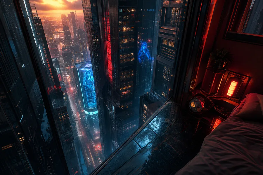Cyberpunk Apartment Window View Cyberpunk Wallpaper 14 4K