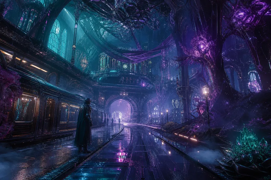 Cyberpunk Subway Station Fantasy Wallpaper  10 4K
