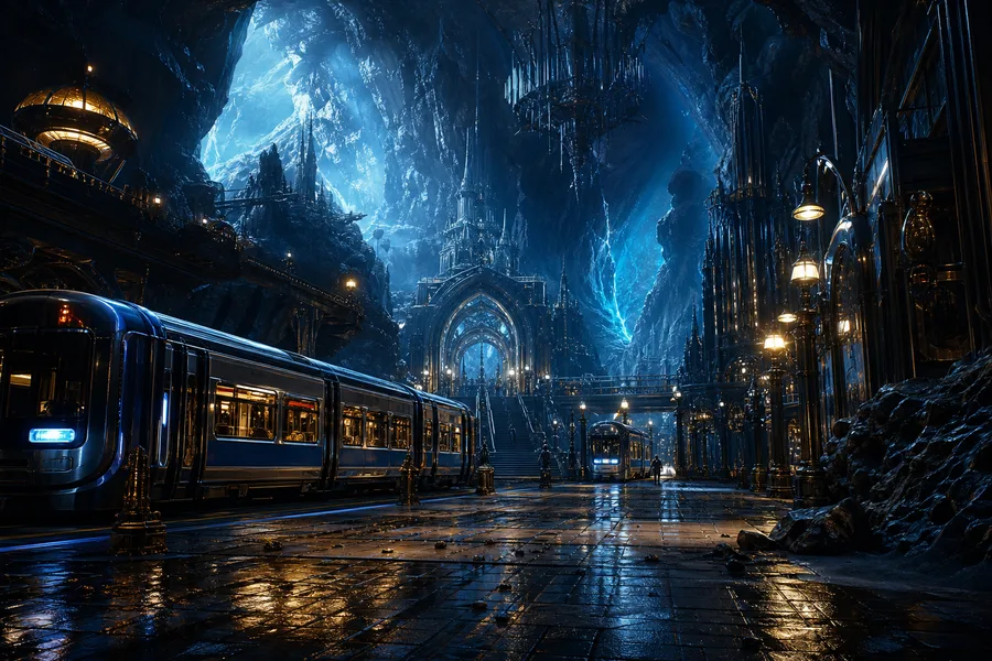 Cyberpunk Subway Station Fantasy Wallpaper 10 4K 3