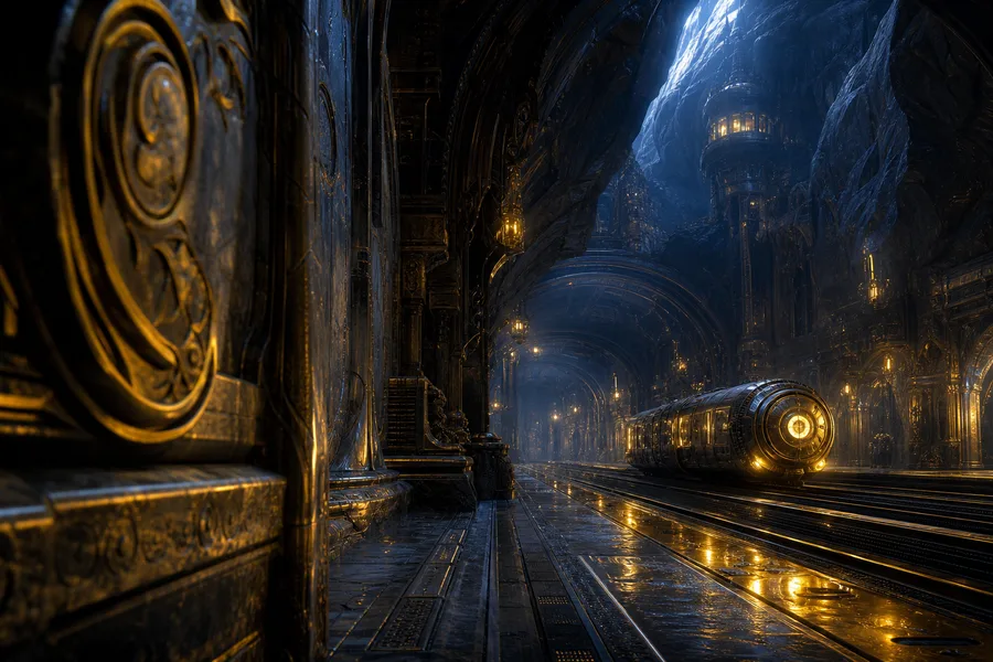 Cyberpunk Subway Station Fantasy Wallpaper 10 4K 4