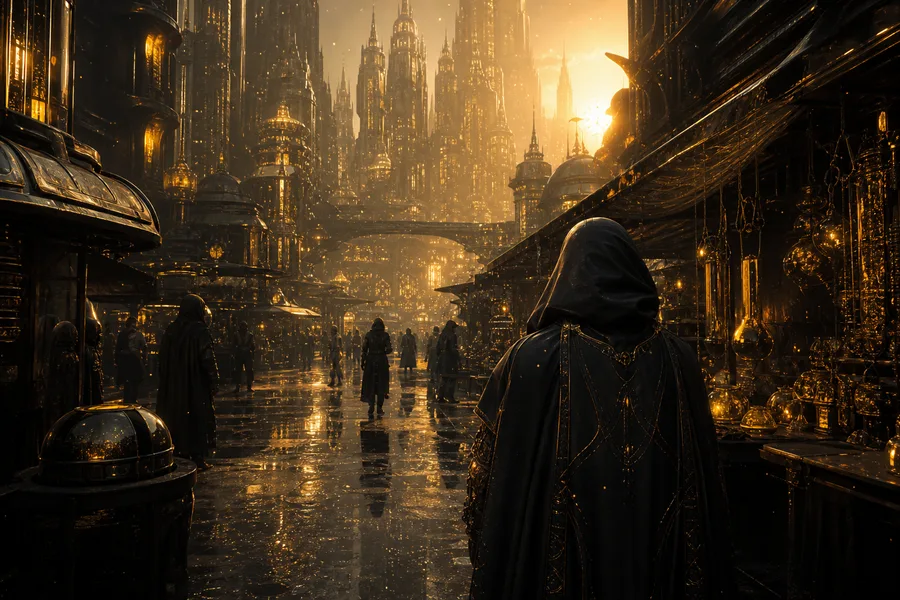 Dark Cyberpunk Market Street Cyberpunk Wallpaper 8 4K 6