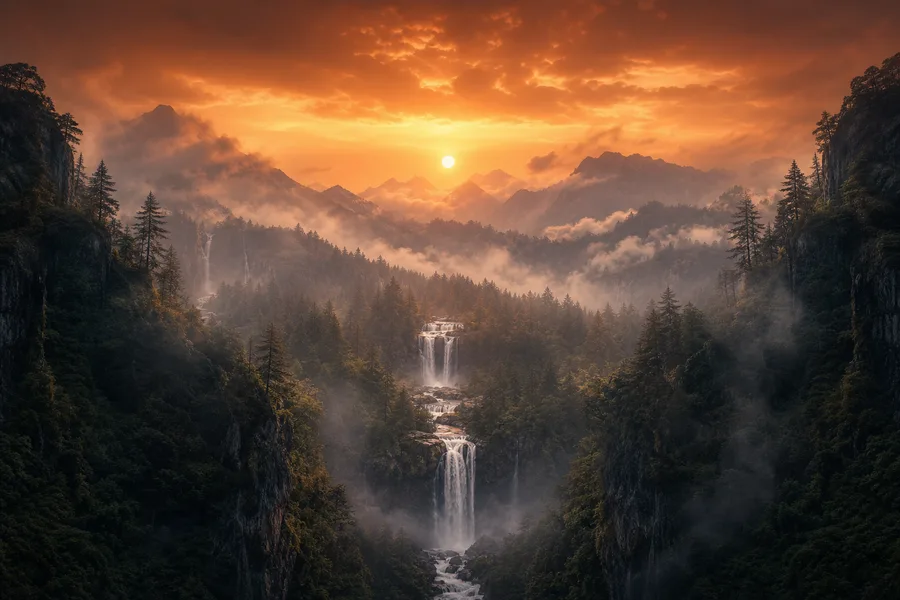 Dark Forest Fog Nature Wallpaper  2 4K