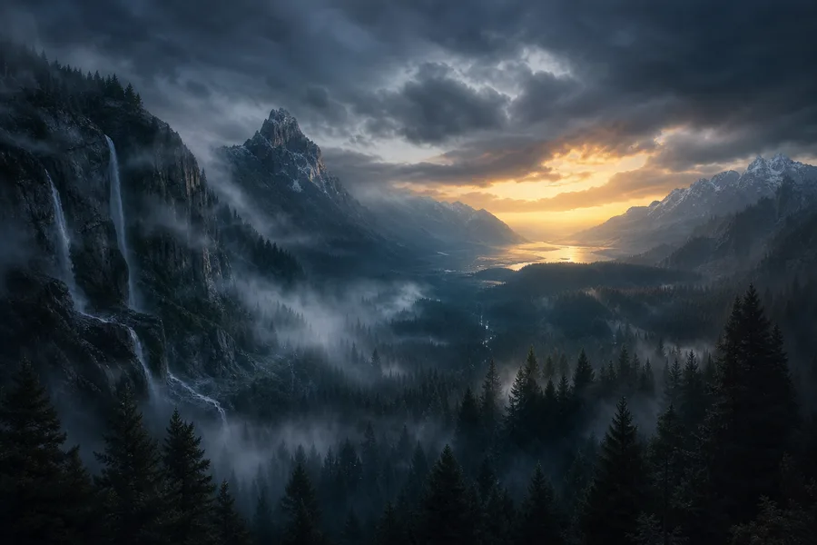 Dark Forest Fog Nature Wallpaper 2 4K 6