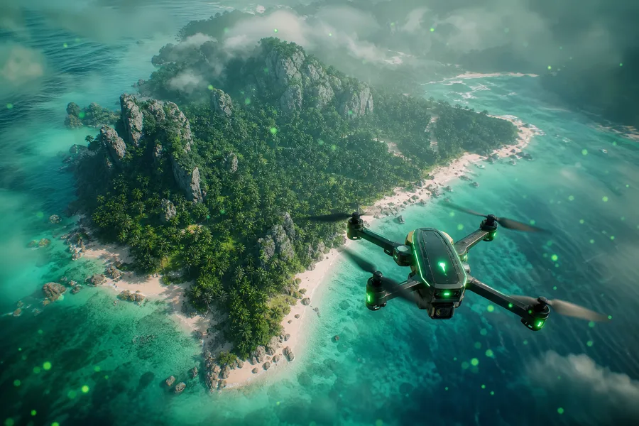 Drone View Tropical Island Drone Wallpaper 7 4K 6