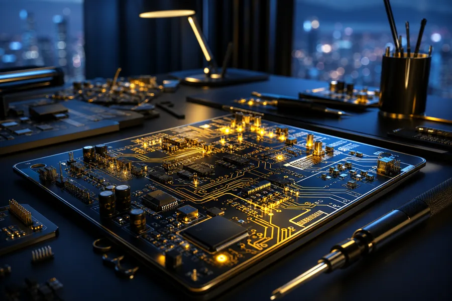 Engineering Desk With PCB Prototypes Electronics Wallpaper  7 4K