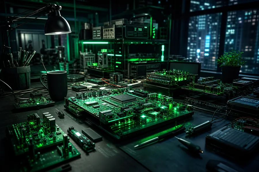 Engineering Desk With PCB Prototypes Electronics Wallpaper 7 4K 8