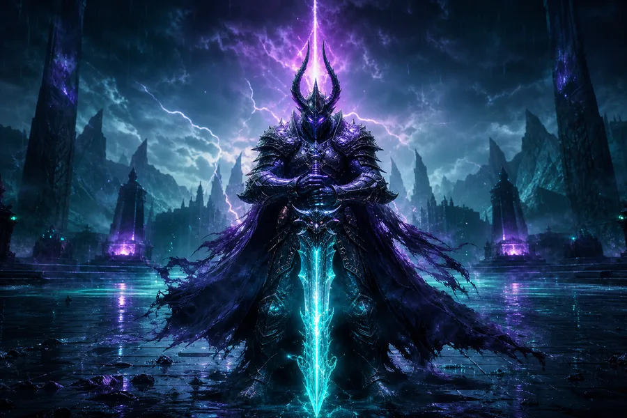 Epic Fantasy Warrior With Glowing Sword Gaming Wallpaper  12 4K