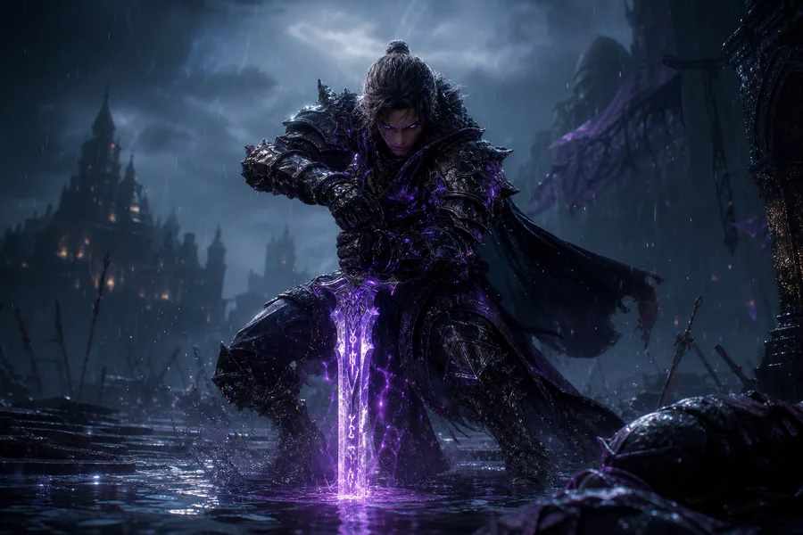 Epic Fantasy Warrior With Glowing Sword Gaming Wallpaper 2 4K 12