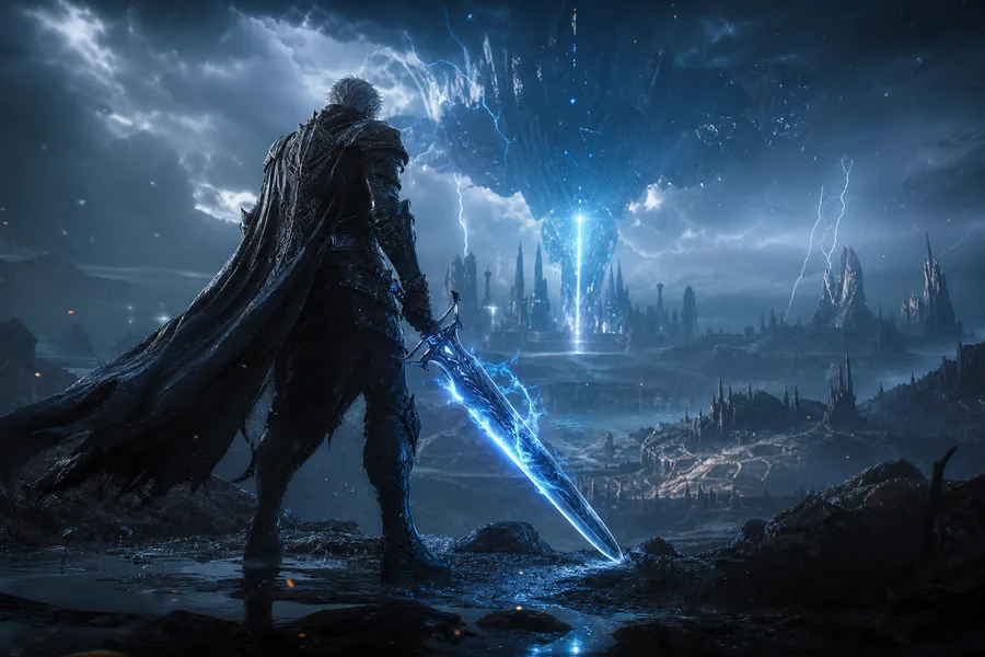 Epic Fantasy Warrior With Glowing Sword Gaming Wallpaper 2 4K 15