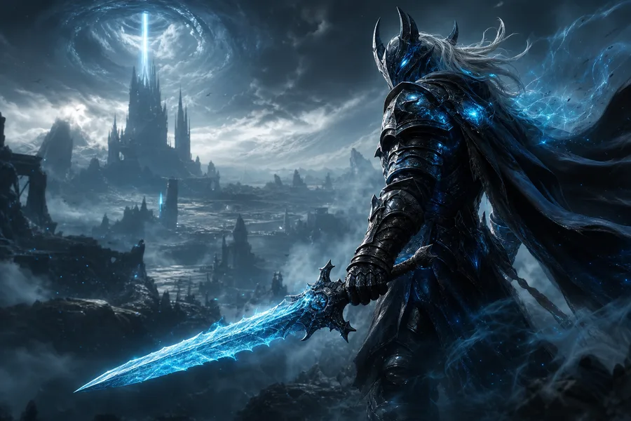 Epic Fantasy Warrior With Glowing Sword Gaming Wallpaper 2 4K 4