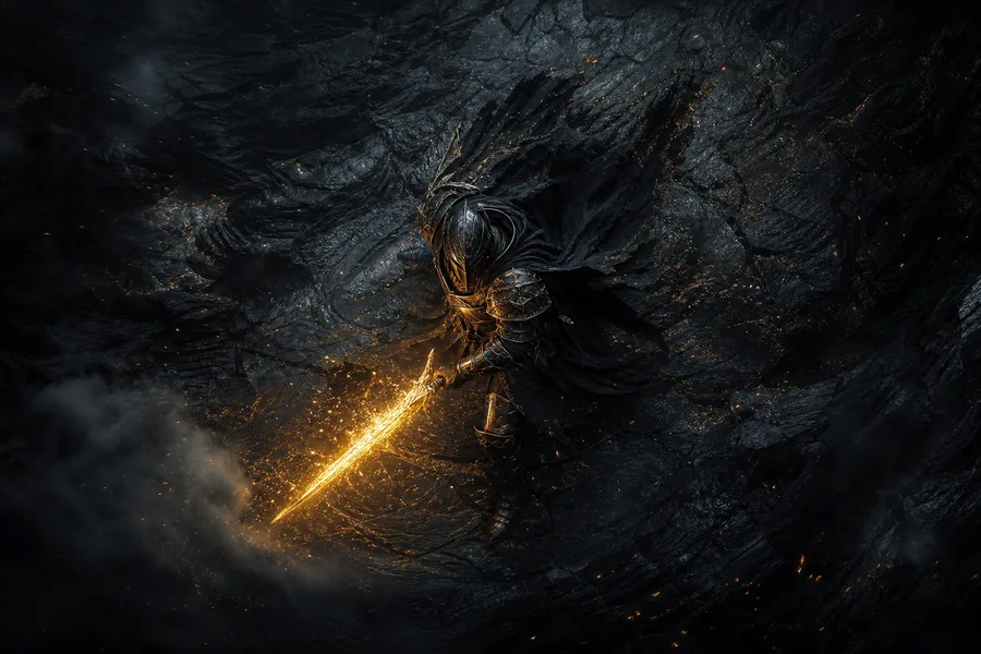 Epic Fantasy Warrior With Glowing Sword Gaming Wallpaper 2 4K 6