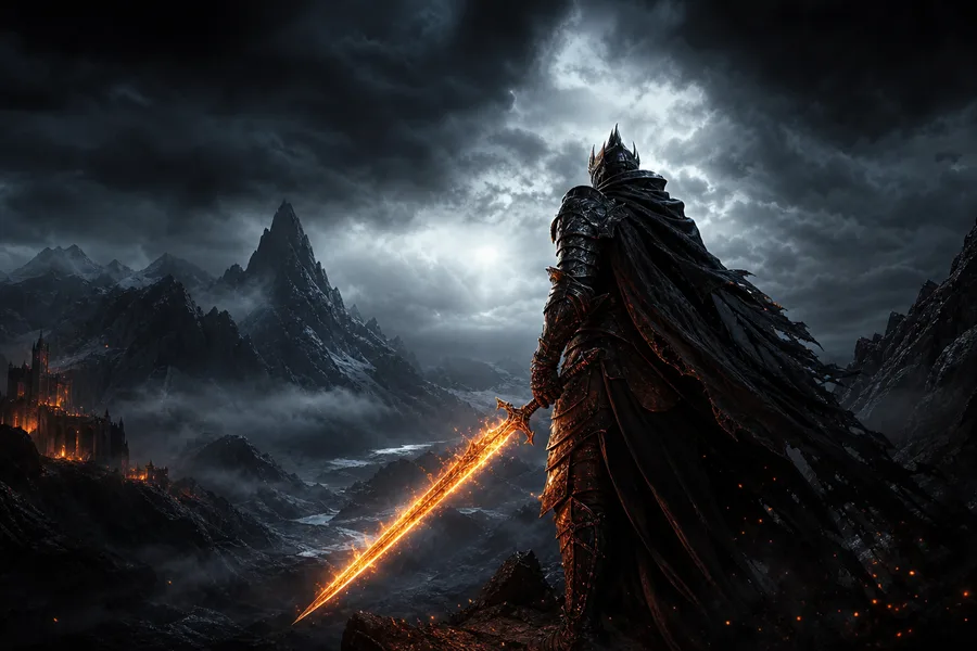 Epic Fantasy Warrior With Glowing Sword Gaming Wallpaper 2 4K 8